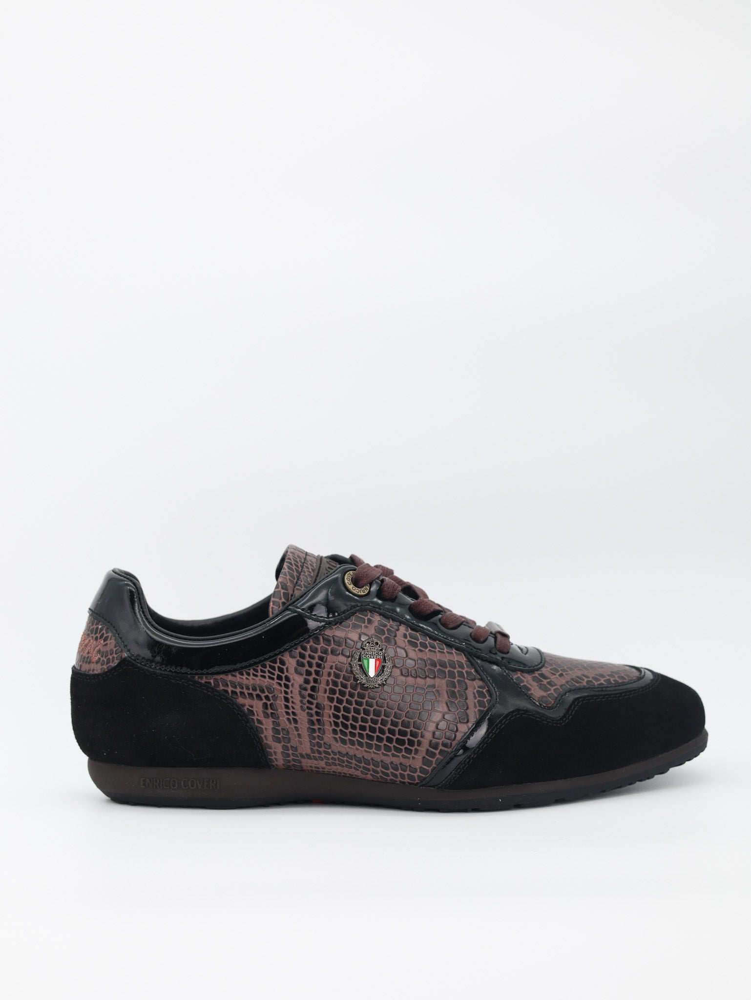 Enrico Coveri Takkies Snake Skin Low Brown